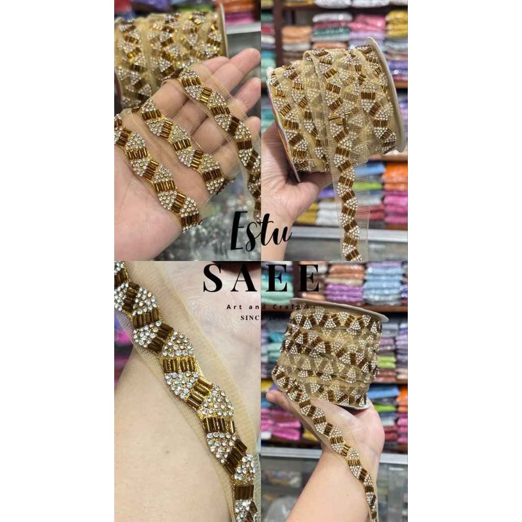 [1 meter] Renda Payet India / Renda India / Renda Diamond India / Renda Jahit India
