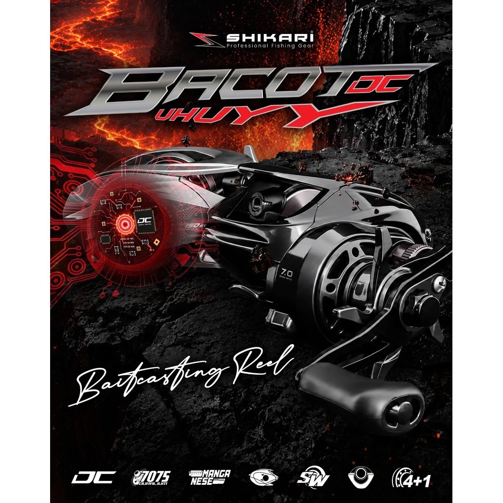 REEL BC/BAITCASTING SHIKARI BACOT UHUYY DC 150SW & 200SW ZHINGG