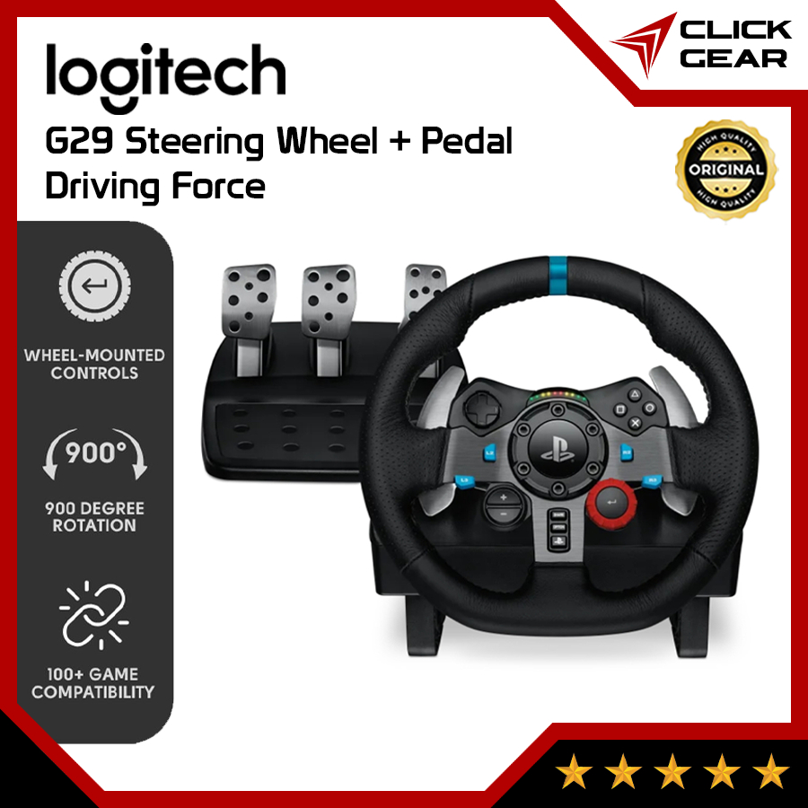 LOGITECH G29 Driving Force Steering Wheel + Pedal Simulator Force Feedback Drive Realistic Setir Gas