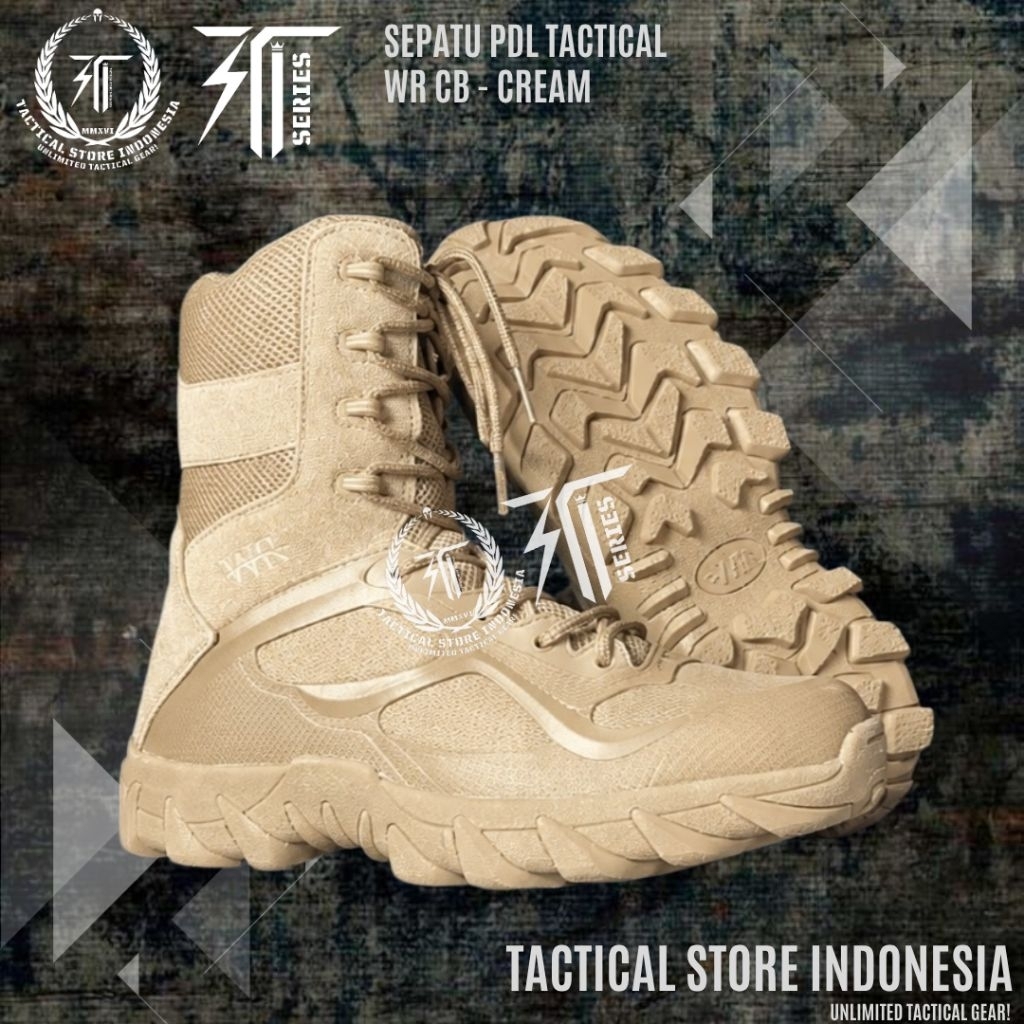 Tactical Store Indonesia ® Sepatu PDL WR CB CREAM TAN GURUN - Sepatu Tactical 8 Inch