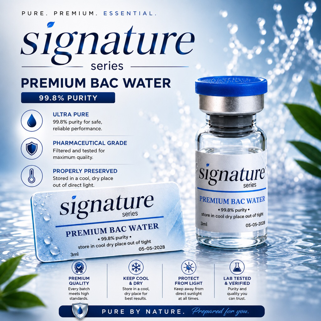 Bacteriostatic Water BAC Water plus produk high purity 99,8% purity