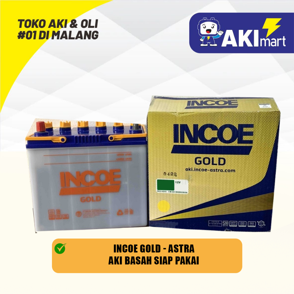 Aki Basah Incoe Gold Ns70 / Ns70L Aki Mobil Kijang Kapsul Diesel Nissan Juke 65Ah