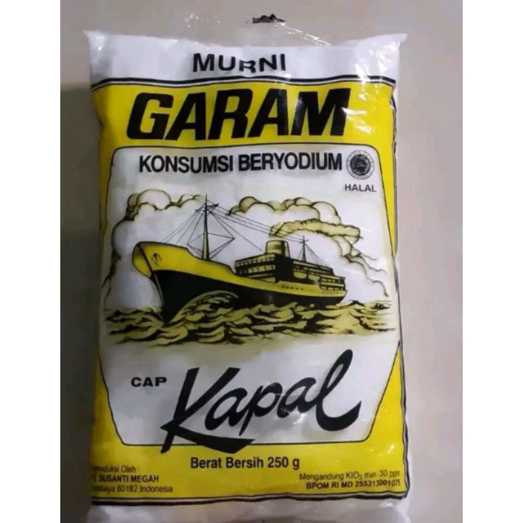 Garam Dapur Beryodium 500 Gram - Garam Kapal, Garam Meja, Garam Beryodium