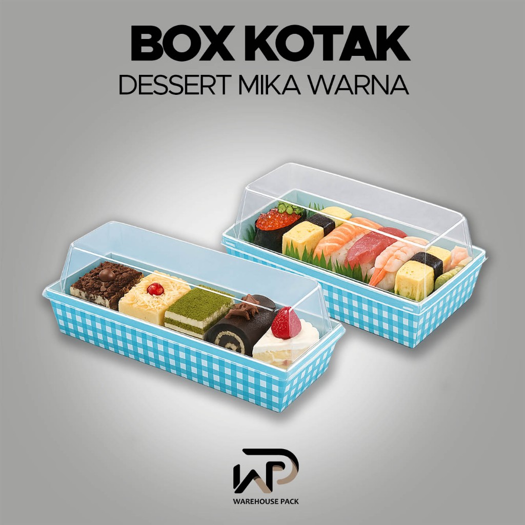 ( 1 Pcs ) Mini Cake Dessert Box Mika Warna Kotak | Box Milk Bunds Bolu Gulung Donut | Paperbox Kotak