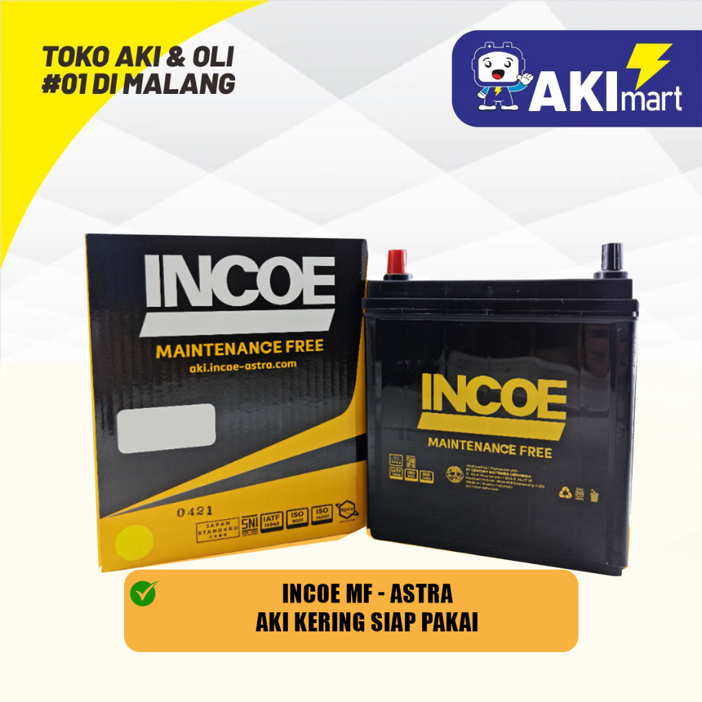Aki Incoe MF Ns70 / Ns70L Aki Mobil Kijang Kapsul Diesel Nissan Juke 65Ah