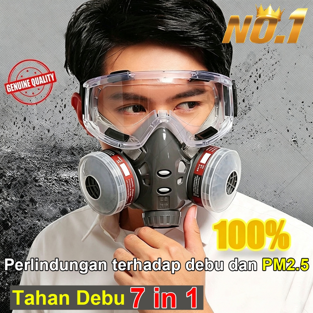 Masker Safety Respirator 6200 Respirator Masker Gas Half Mask Respirator Half Facepiece Respirator