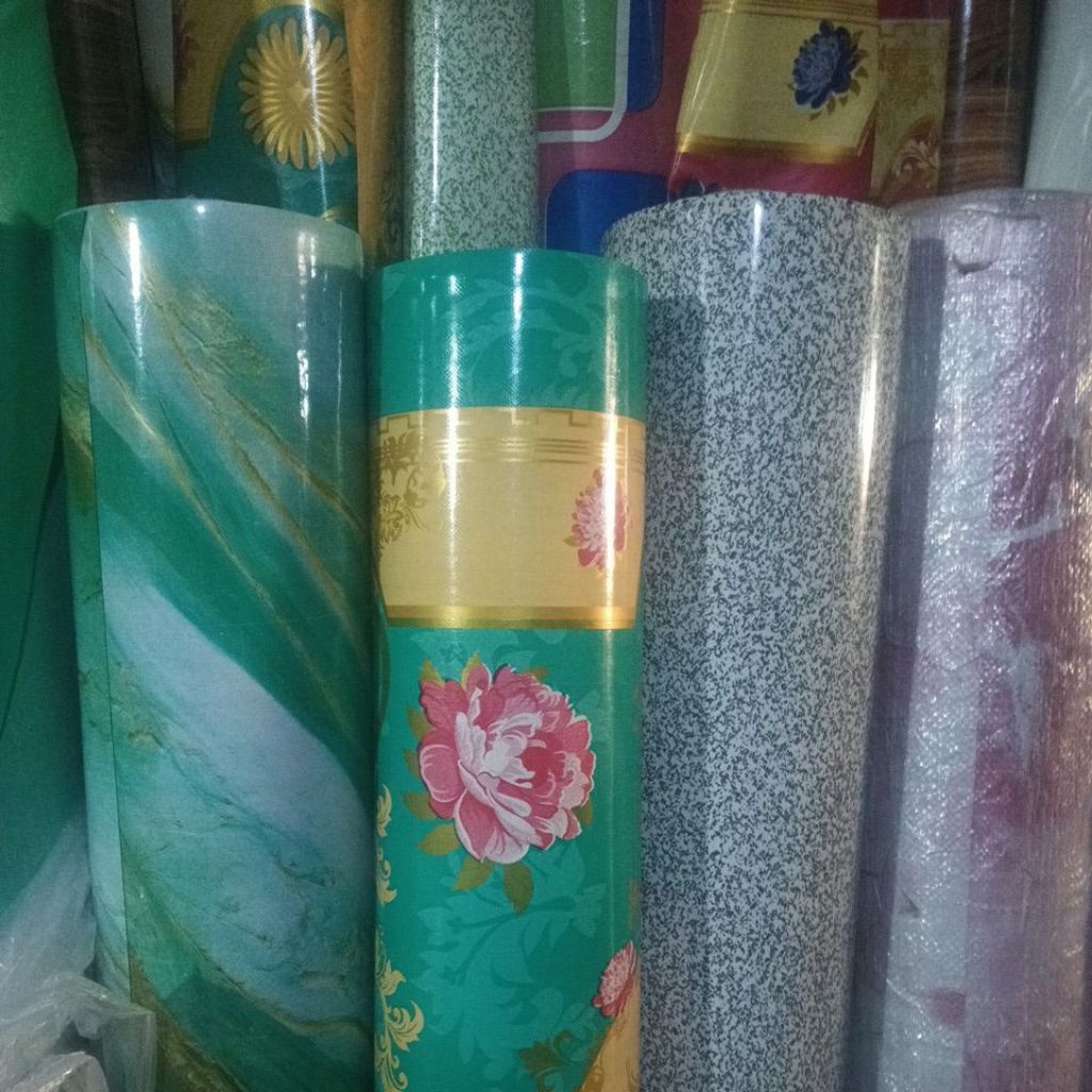 tikar lantai/karfet plastik lebar 120 Bhan tebal harga persetengah meter
