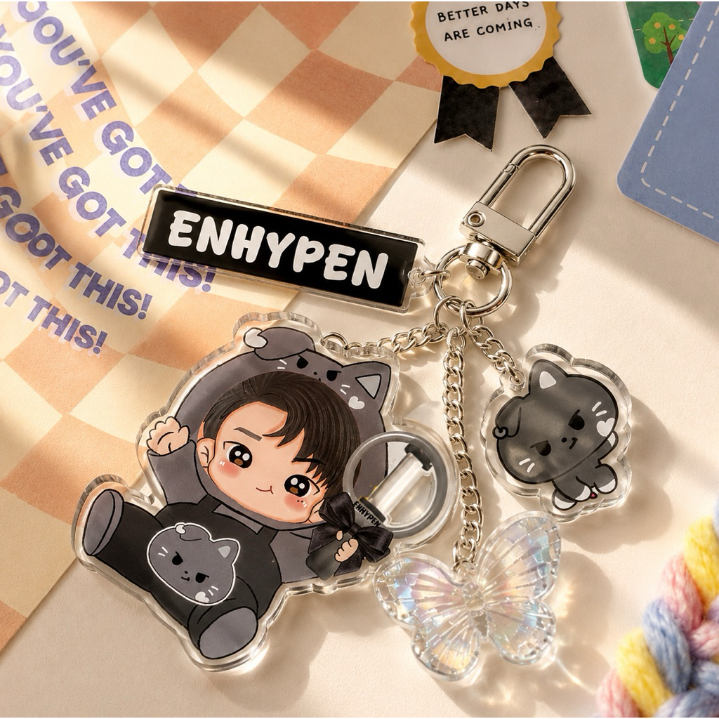 enhypen keychain enchin vampire voice keyring