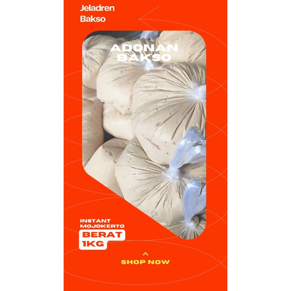 Adonan Bakso Sapi 1kg Tanpa Pengawet, 100% Halal