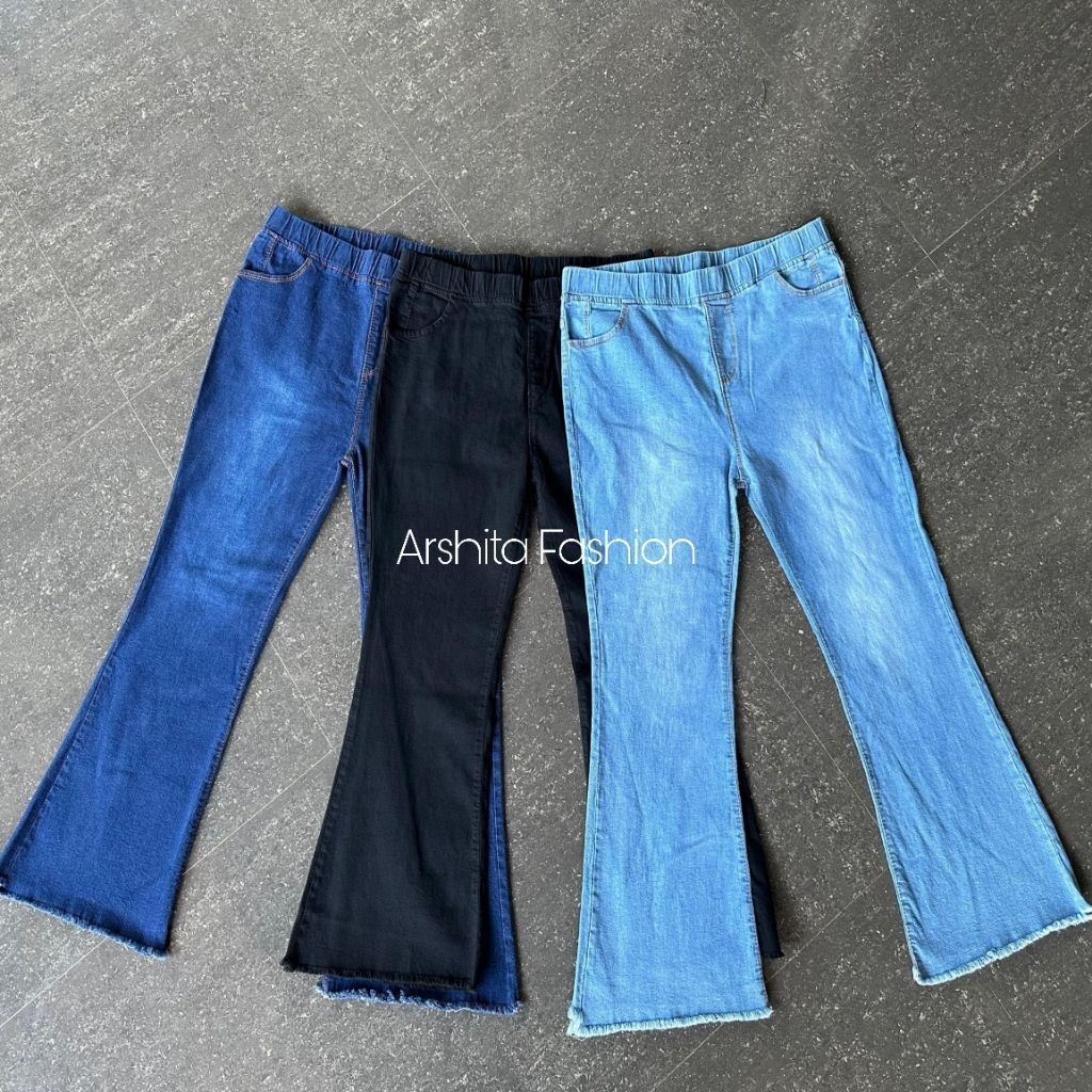 Celana Wanita Cutbray Karet Rawis - Celana Cutbray Rawis Jumbo
