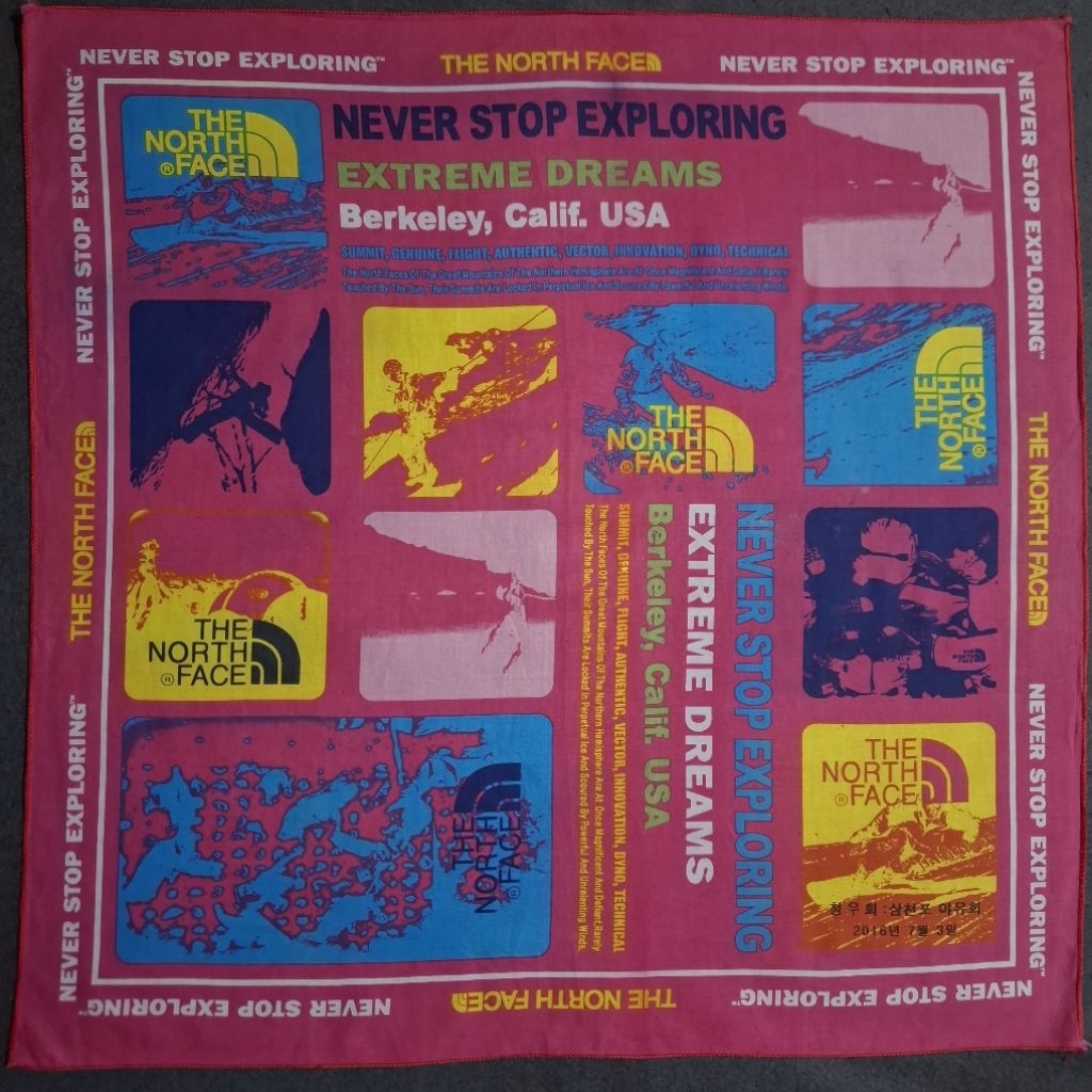 The North Face Berkeley, Calif. USA TNF Bandana Original / Handkerchief / Neckwear / Saputangan / Sy