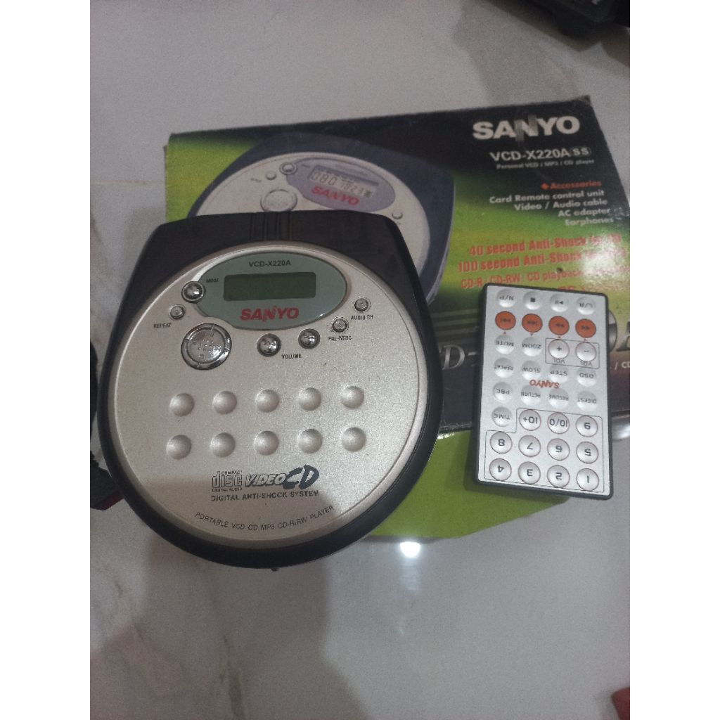 discman sanyo - vce - x220a - player cd - vcd mp3