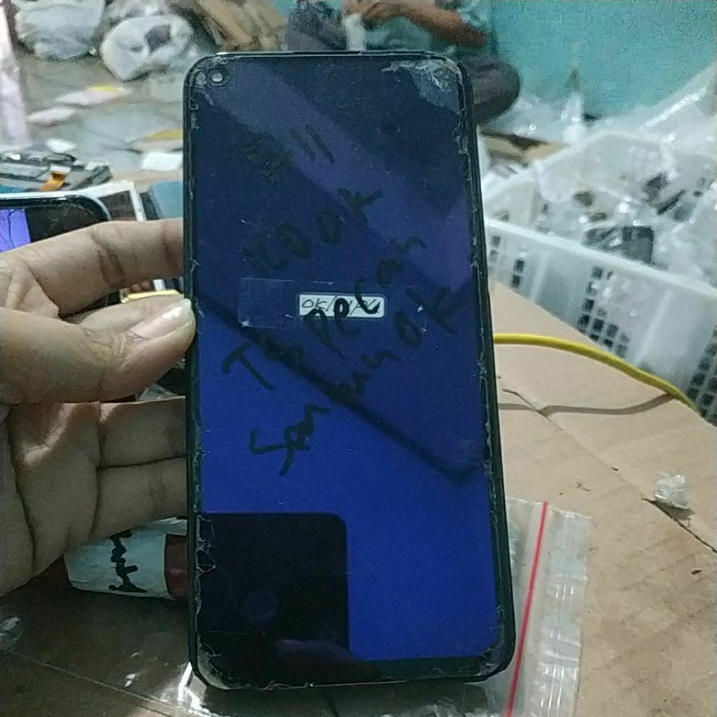Lcd Normal Minus touchscreen Bekas Samsung A11 frame gompel