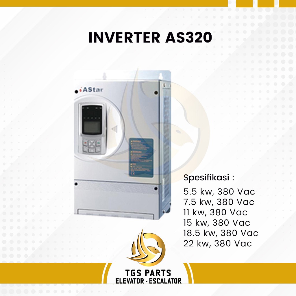 Inverter AS320, 5.5 kw, 380 VAC; Inverter AS320, 7.5 kw, 380 VAC; Inverter AS320, 11 kw, 380 VAC; In