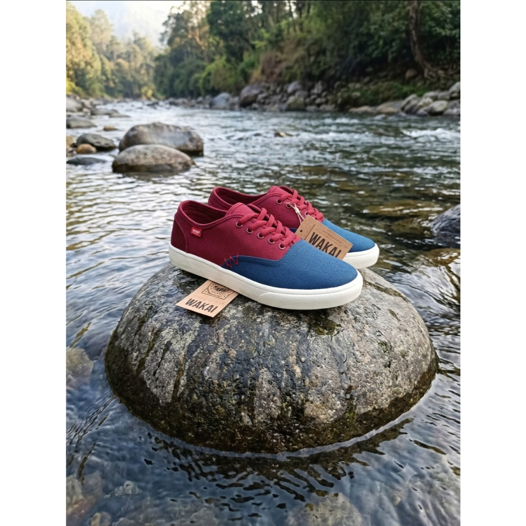 Disc.30% Wakai Original Slip On Sepatu Sneakers pria - wanita | sepatu Wakai Kasual Ladies & Gantlem