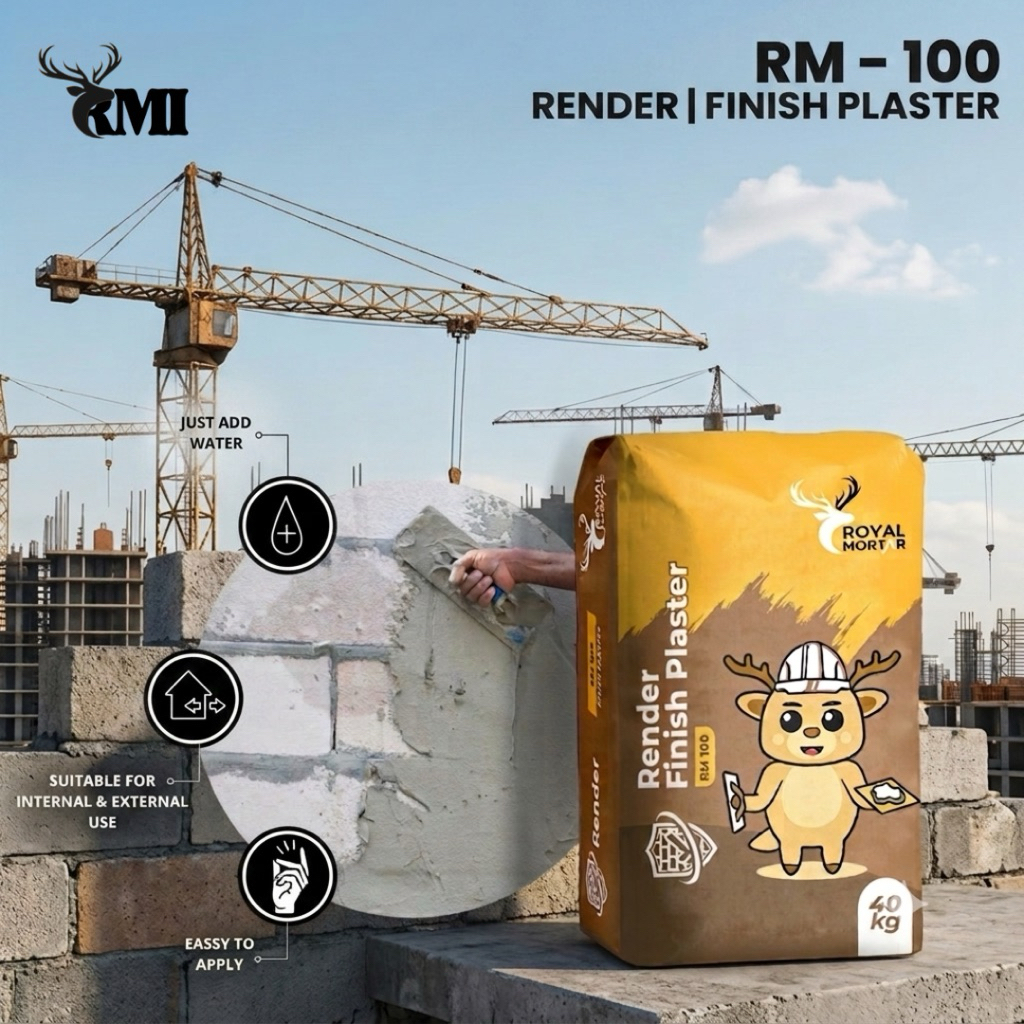 Semen Instan | Render | RM-100 Royal Mortar