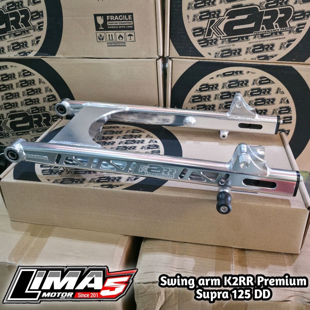Swing arm K2R K2RR Premium KAWAHARA Supra 125 DD double disc cakram belakang