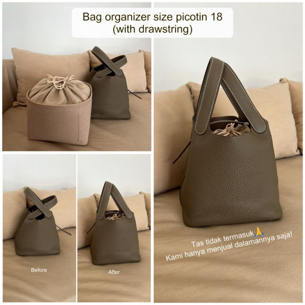 Organizer picotin 18 with additional drawstring
