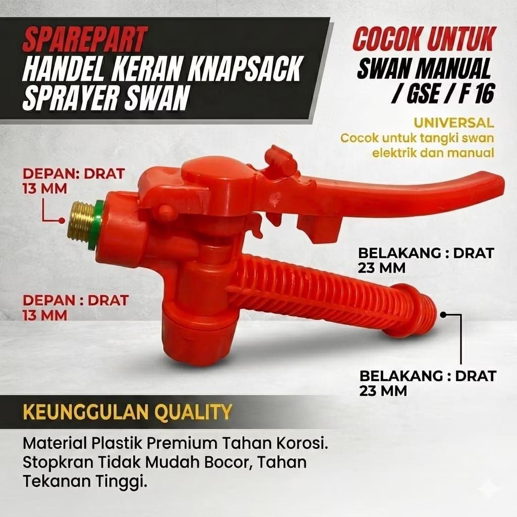 Handle sprayer swan F-16 / kran sprayer swan