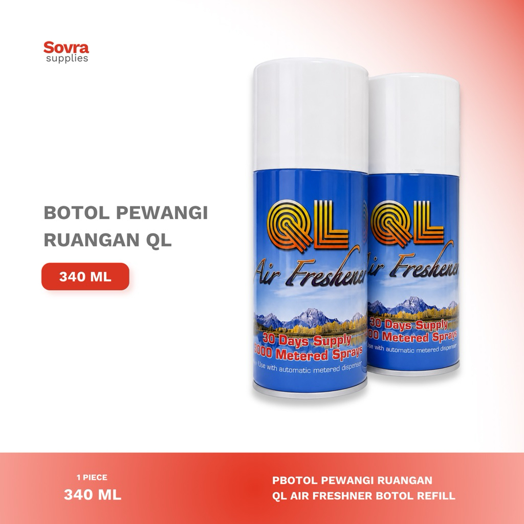 Pewangi Ruangan QL 340ml | Refill Automatic Air Freshener Spray | Pengharum Ruangan Otomatis | Isi U