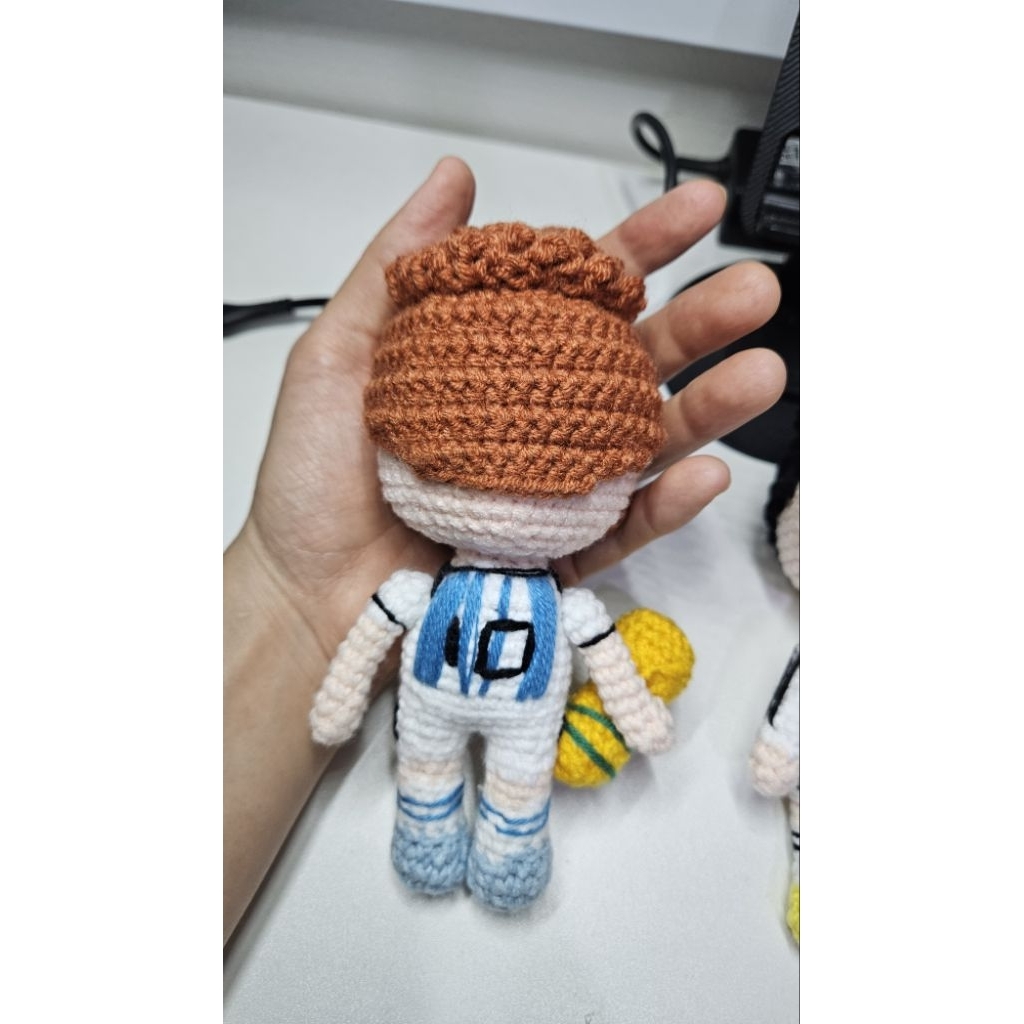 Miguel_Souvenir Amigurumi Keychain Boneka Handmade Lionel Messi Christiano Ronaldo Crochet