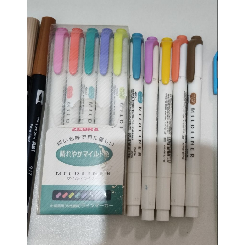 (Preloved) mildliner familiar set & bright set