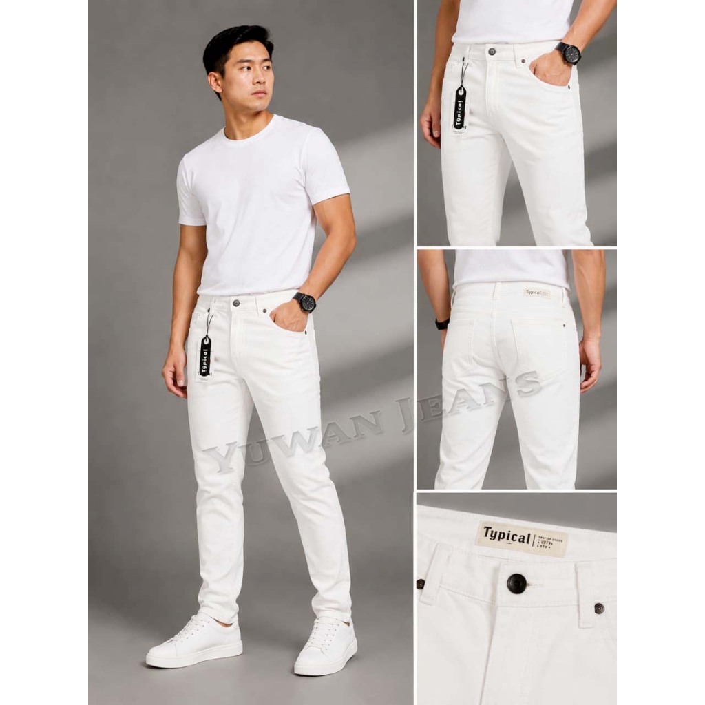 Celana Skinny Jeans Pria Putih Typical Original Denim Premium - Celana skinny Typical Original - Cel