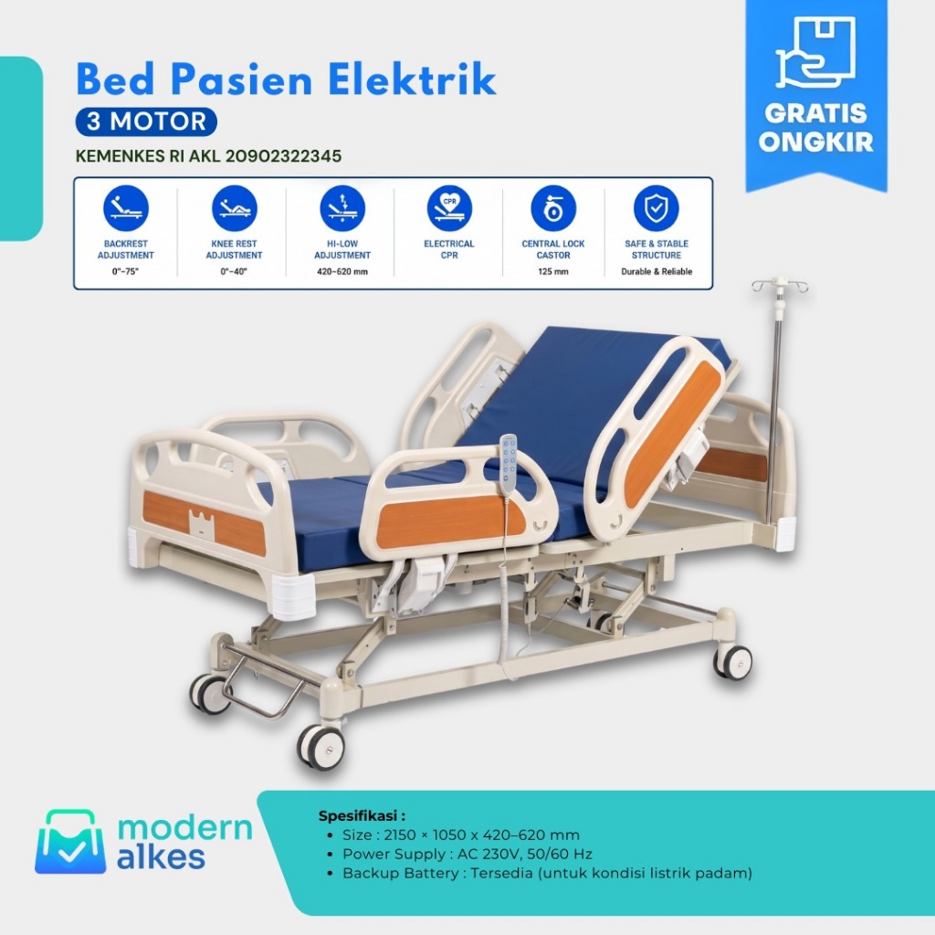 Bed Pasien Elektrik Kupu - kupu - Bed Pasien Elektrik Rumah Sakit - Bed VIP Rumah Sakit - Tempat Tid