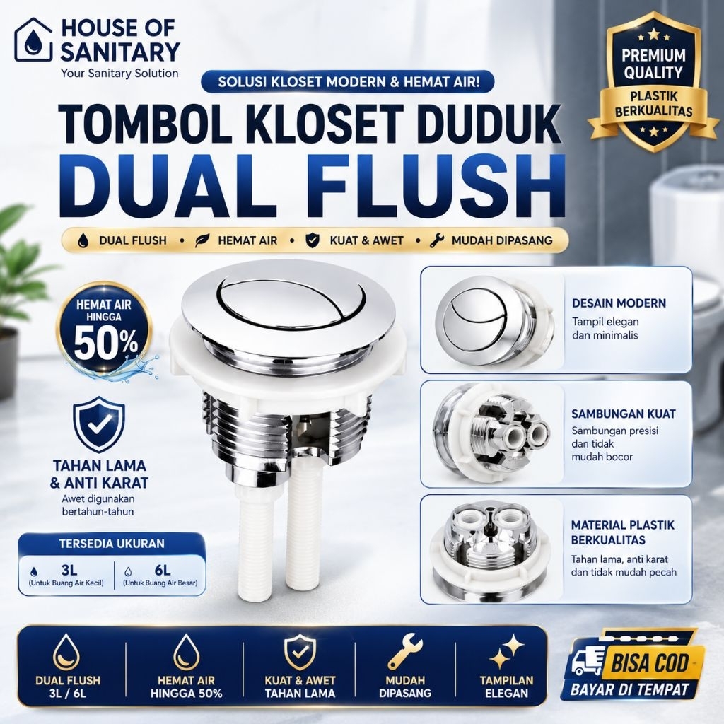 Pencetan Kloset Duduk Dual Flush Toilet TOTO / Tombol kloset toto