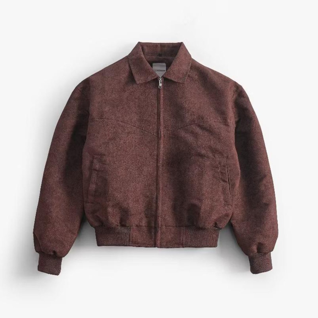 Blindside - Jaket Tompord Suede Boxy-Cut || Jaket Work Boxy Zipper Polos Series