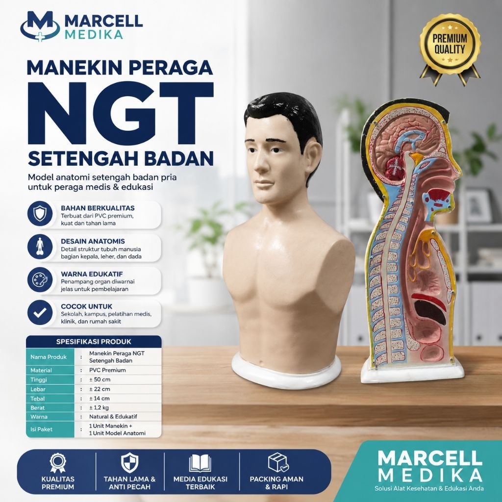 PHANTOM MANEKIN NGT / MANIKIN PERAGA NGT SETENGAH BADAN