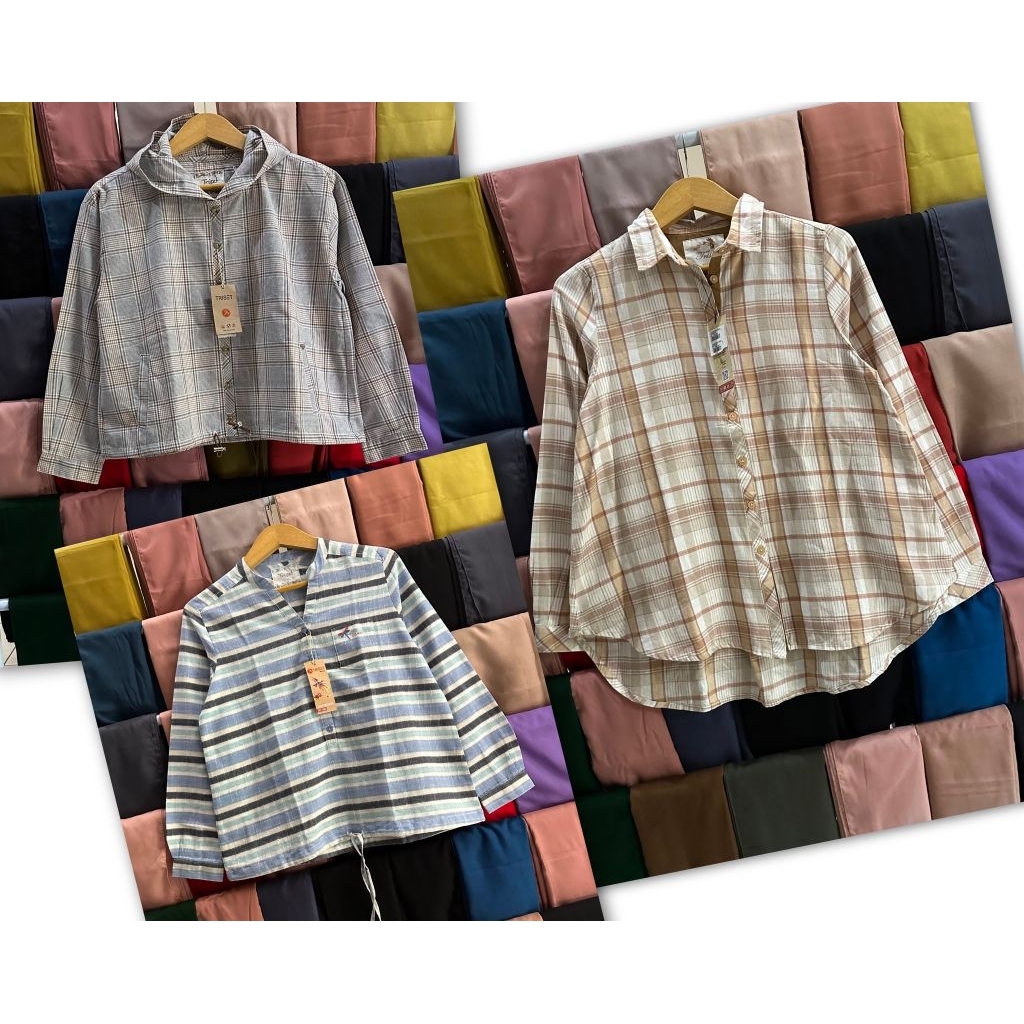 Atasan Kemeja blouse triset wanita