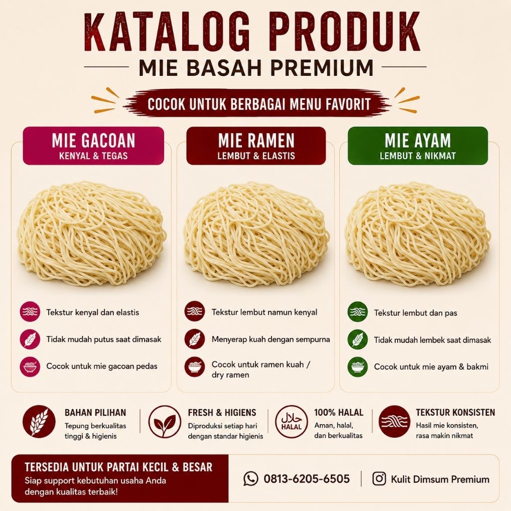 Mie Mentah Frozen | Mie Gacoan | Mie Ramen 1 bks isi 12 pcs