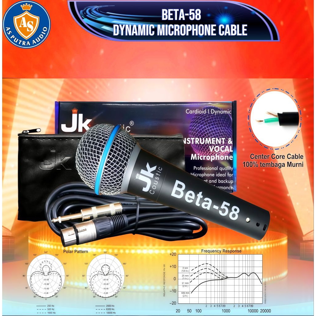 Microphone cable BETA 58 JK COUSTIC