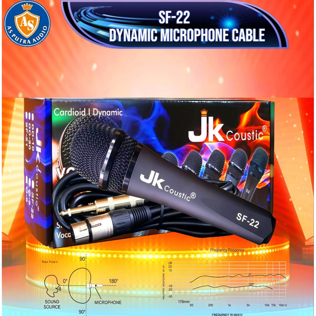 SF-22 Vocal Mic Cable Dynamic Cardioid JK coustic