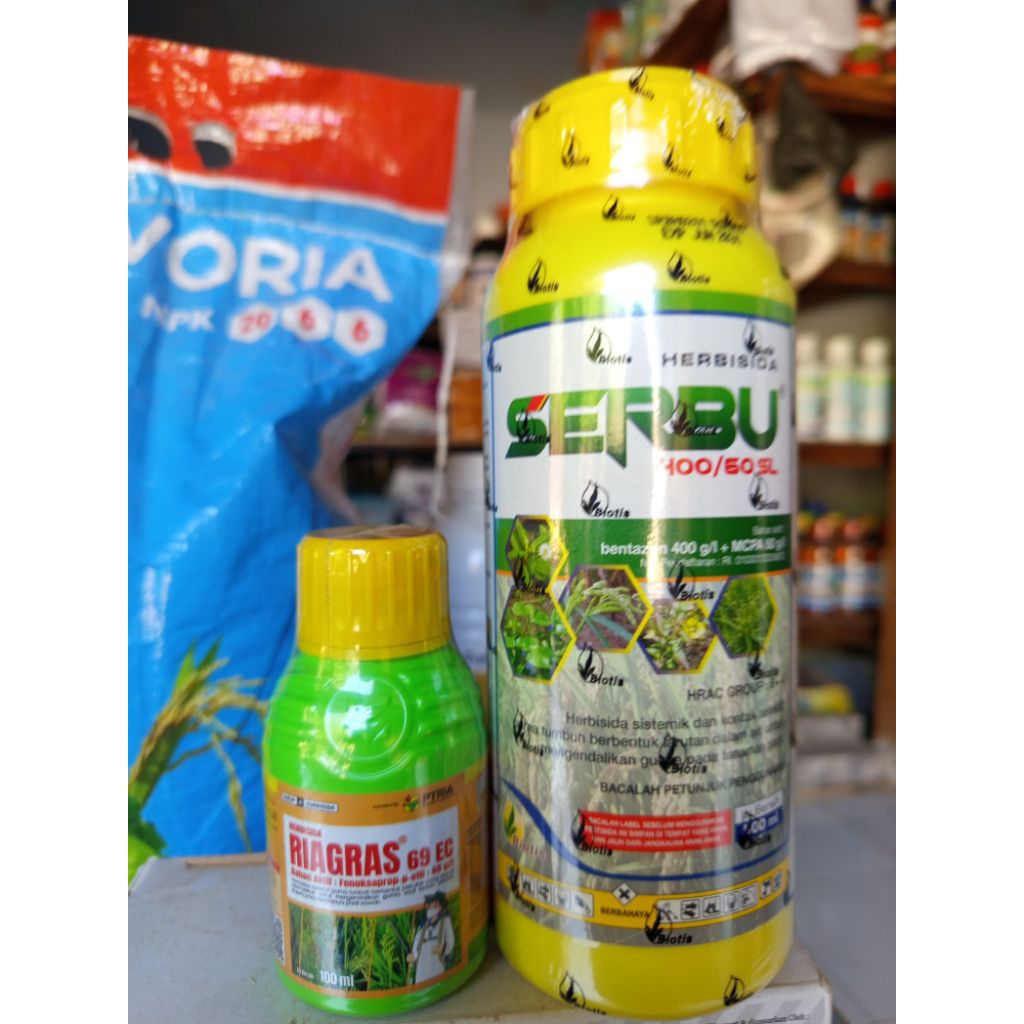 Paket herbisida Serbu  selektif semua rumput mati