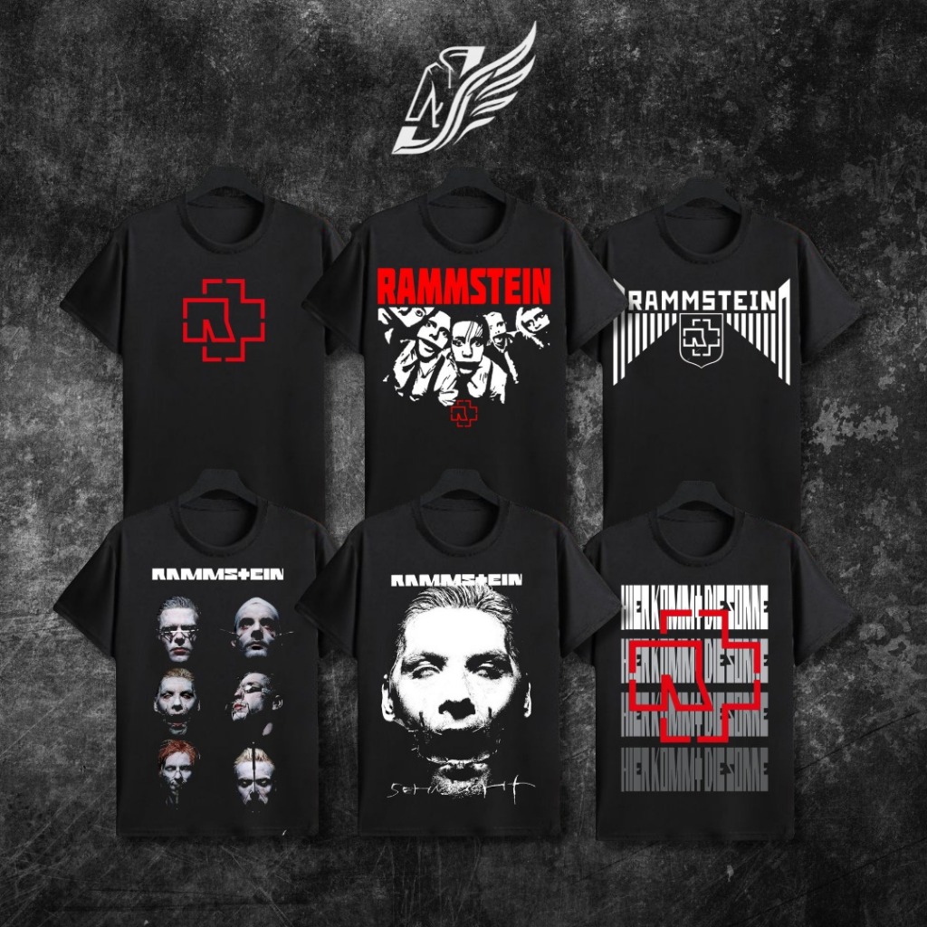 KAOS BAND/ KAOS RAMMSTEIN / BAJU MUSIK METAL ROCK / BAJU UNISEX