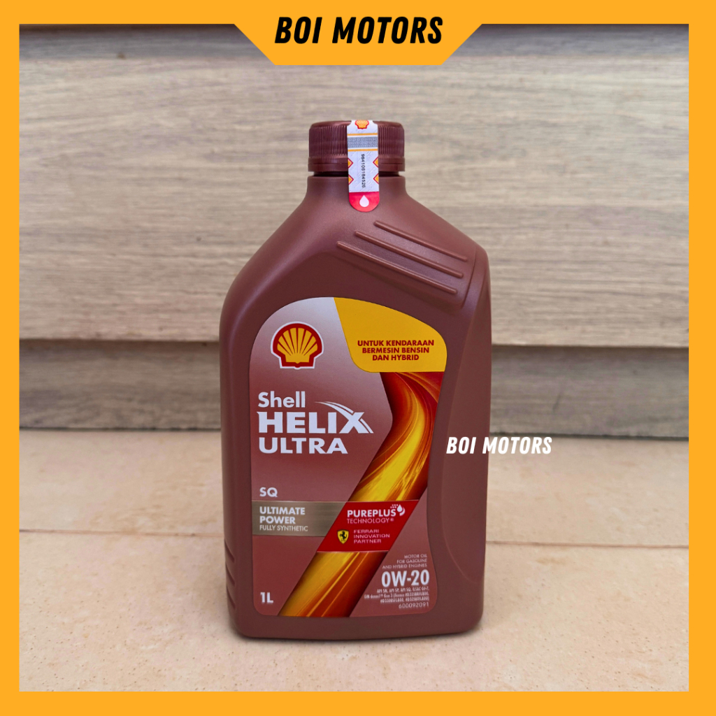 [1LITER] Shell Helix Ultra SQ 0W-20 Ultimate Power Motor Oil 1L Full Synthetic Untuk Bensin Hybrid