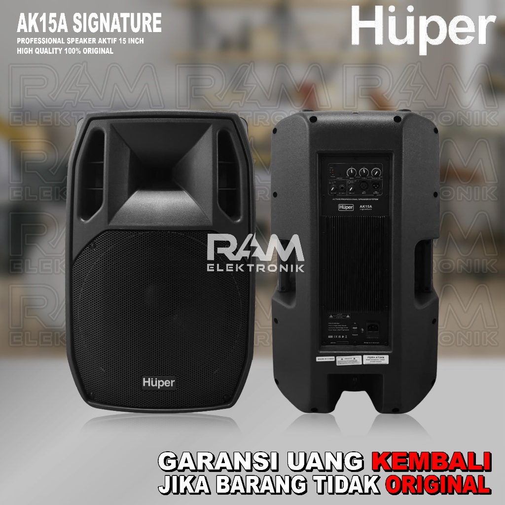 Speaker Aktif HUPER AK15A | AK15 | AK 15A SIGNATURE 800 Watt Original 1 BUAH