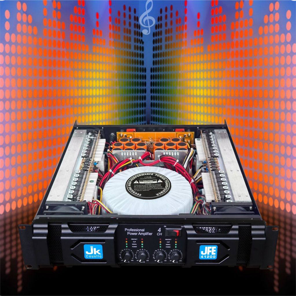 Power amplifier 4 chanel Jk coustic JFE 41200 4 x 1200 watt