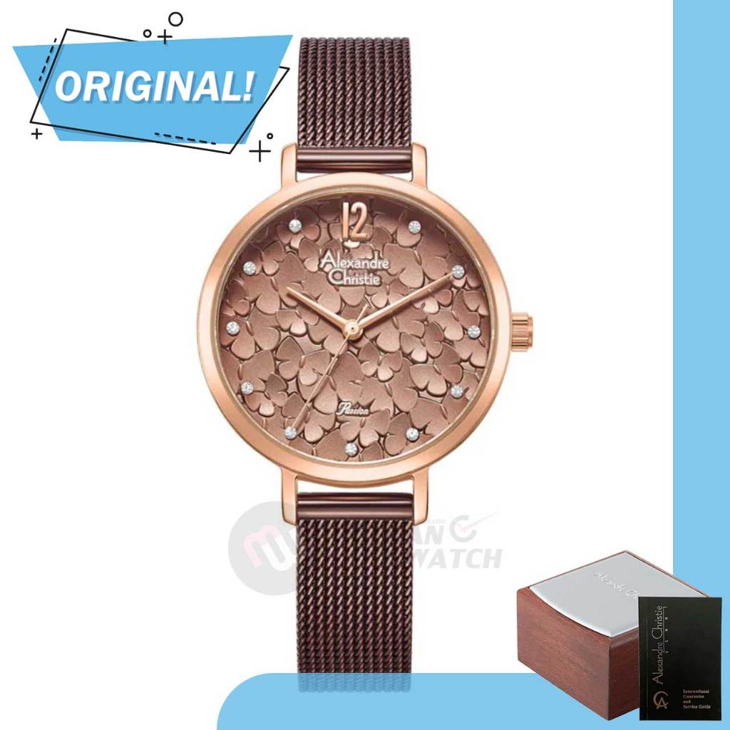 Jam Tangan Wanita Analog Alexandre Christie 2728LH AC2728 AC 2728 LH 2728 LHBROBO Original Garansi R
