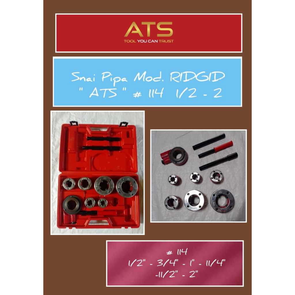 ATS Alat Senai Pipa Manual 1/2''-2'' Model Ridgid Pipa Manual Senai 1/2''-2''