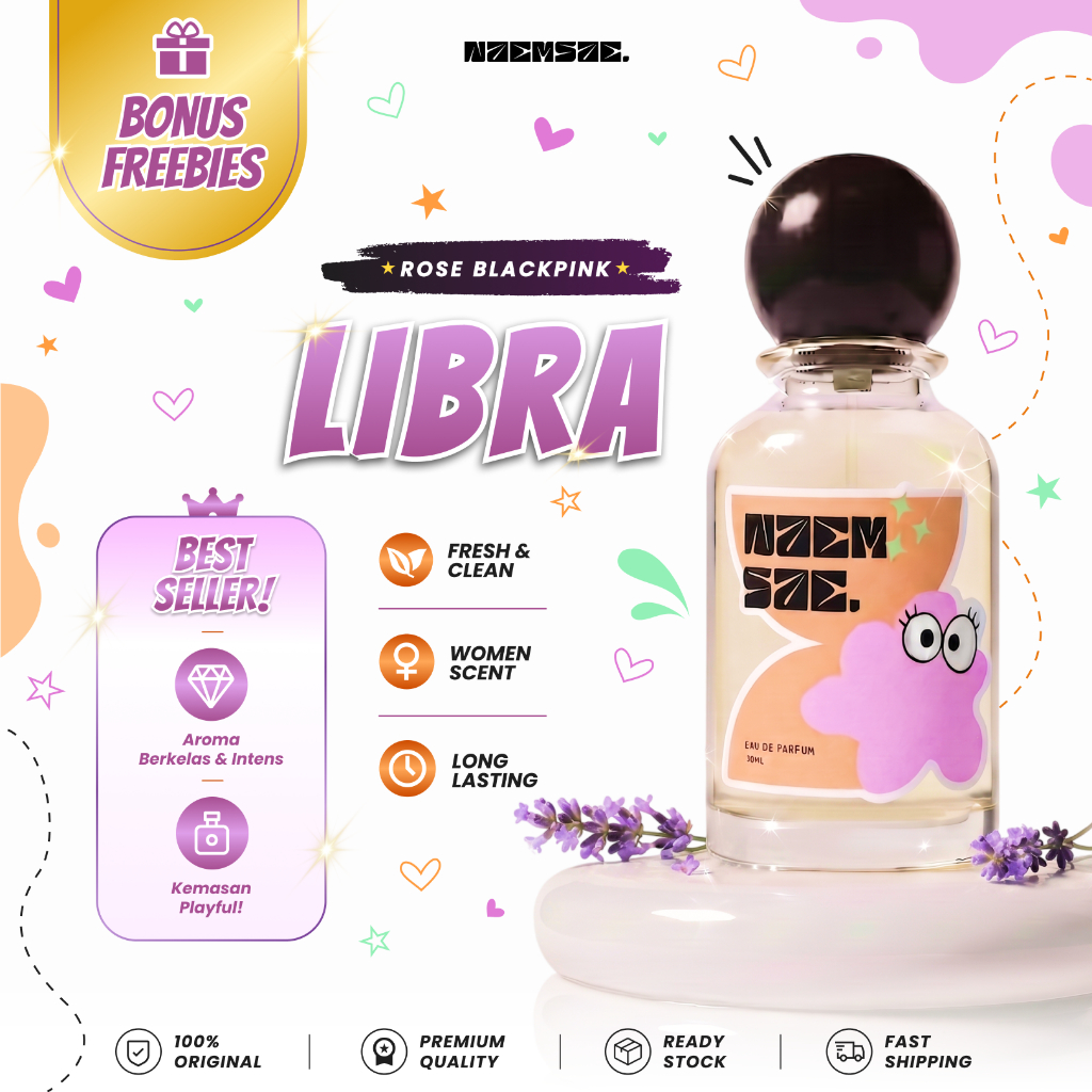 Parfum Rose Blackpink "LIBRA" By Naemsae - Aroma Bold Sensual & Classy