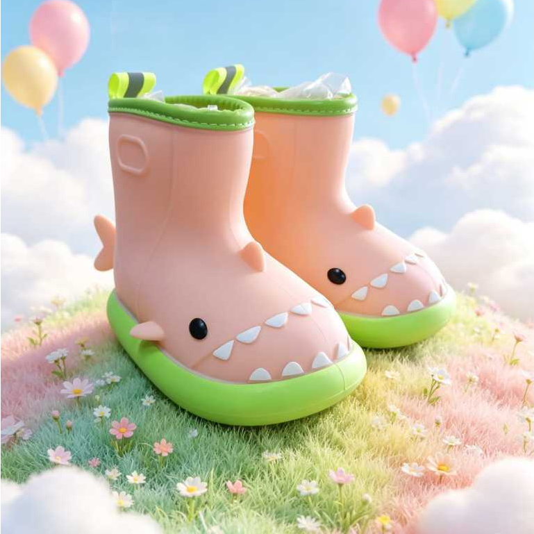 Sepatu Booth Anak Karakter / Sepatu Hujan Anak Motif Shark / Balonku Babyshop / Denpasar / Bali