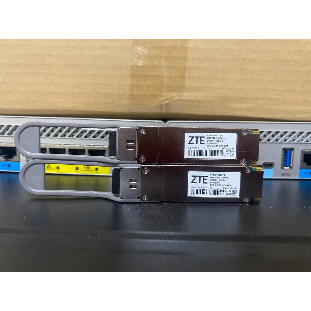 QSFP 100G ZR4 80Km 1310nm QSFP28 LWDM ZTE Compatible LC Duplex Singlemode