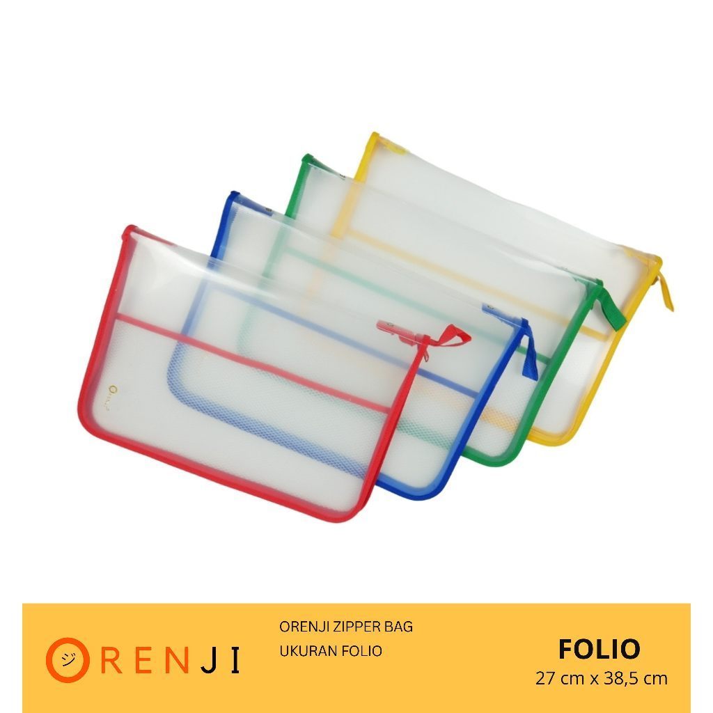Zipper File Jala Orenji / Map Zipper / Map Resleting