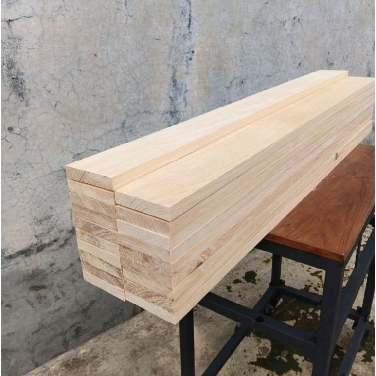 Papan Kayu Pinus Oven Kering Jati Belanda 10x2cm Serut Amplas Halus