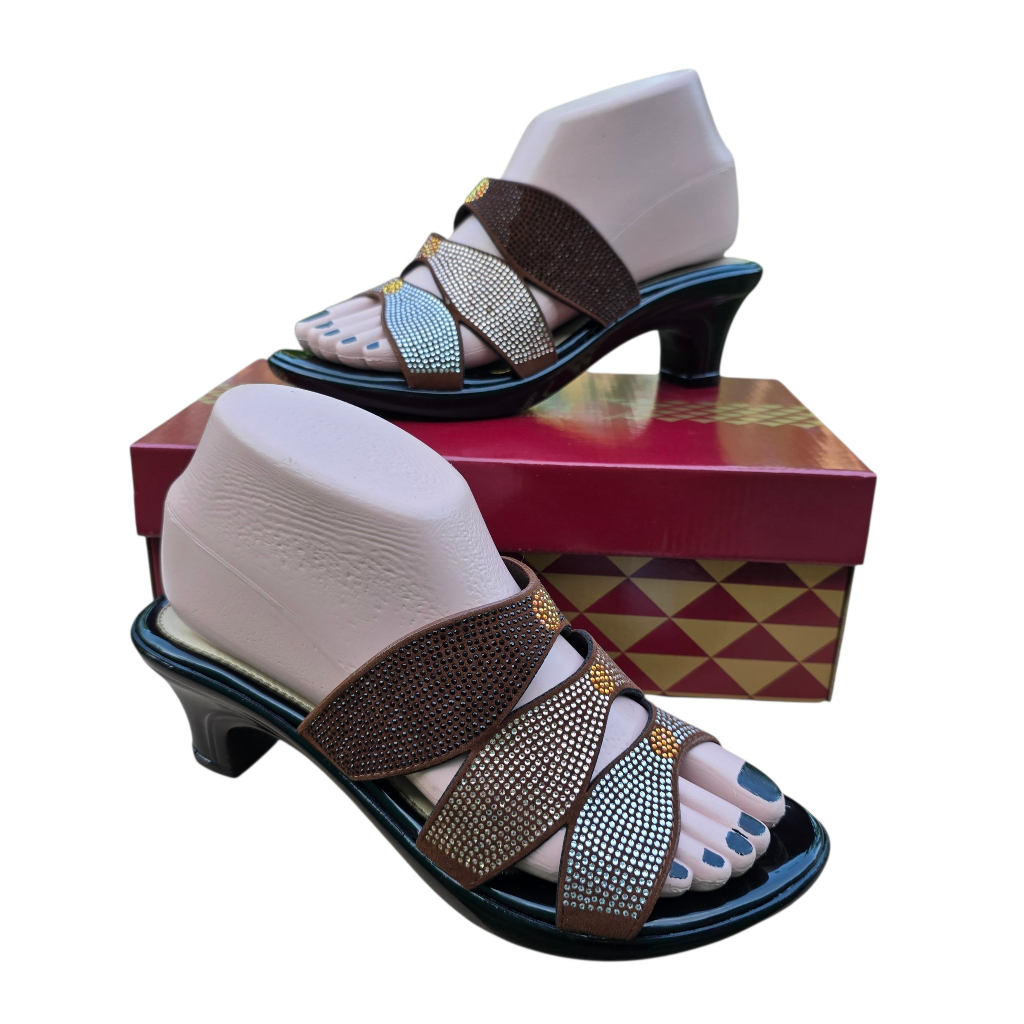 (( READY TERBARU )) SANDAL CALBI HEELS 5CM BERHIAS PERMATA  MEWAH & GLAMOUR
