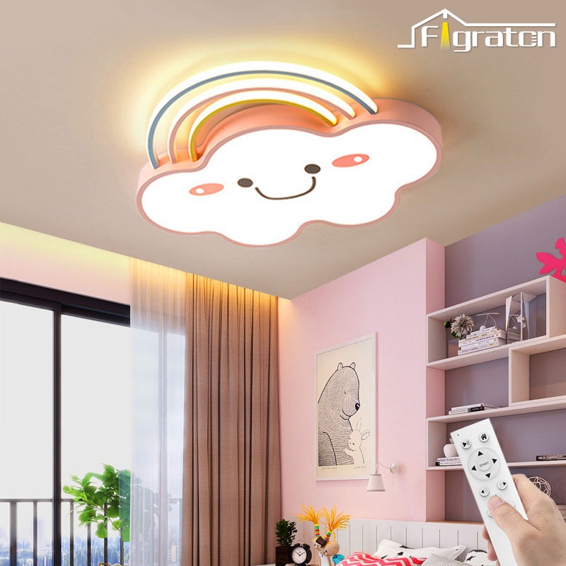 NEW Lampu Plafon Kamar Anak Lampu hias kartun kamar tidur bentuk awan pelangi lampu hias plafon