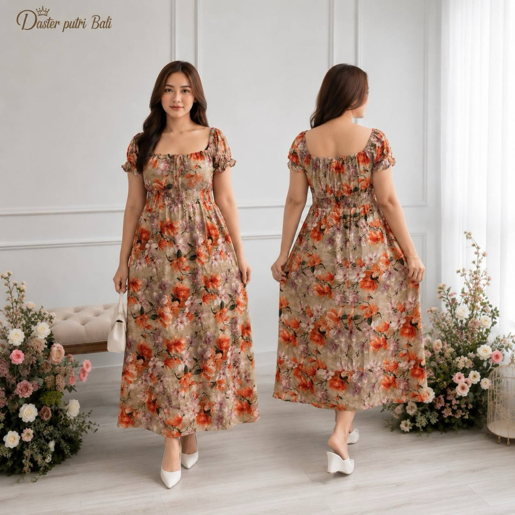 Daster Bali Carmila Daster//Dress Model Kerut Cantik Rayon Bali